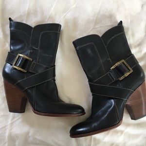 Black Frye Harness Ankle Boots size 9